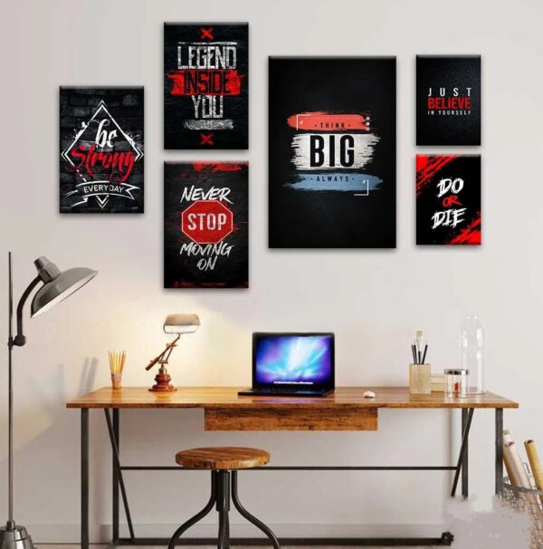 Red and Black Motivational Quote Collection | Complete Wall Setup - Image 2