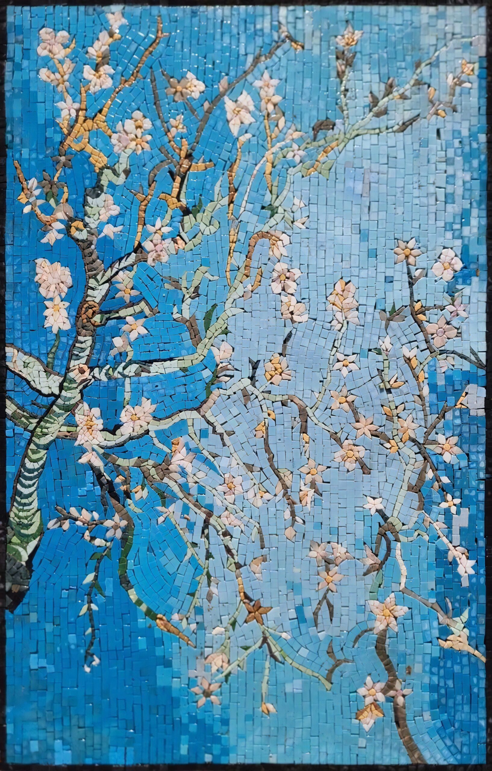 Tree Roots and Sky Nature Landscape UV Printed Mosaic Wall Art Frame